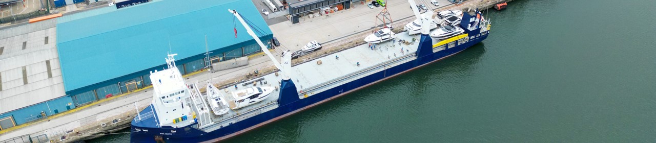 Cargo ship at Port of Southampton