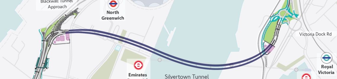 Silvertown Tunnel map