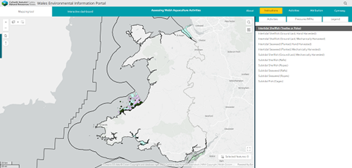 A screenshot of the AWAA mapping tool