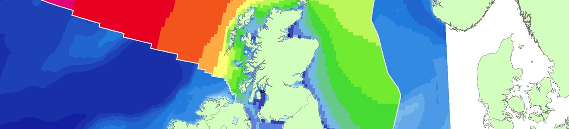 Map of UK ocean wind
