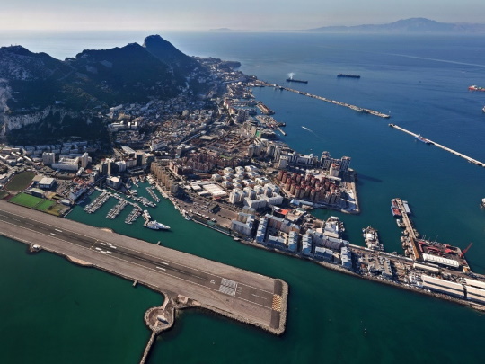 gibraltar port aerial